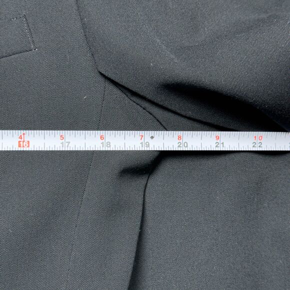 Austin Reed Black Wool Gold Two Button Blazer Matching Skirt Suit Womens 12 - Picture 7 of 16
